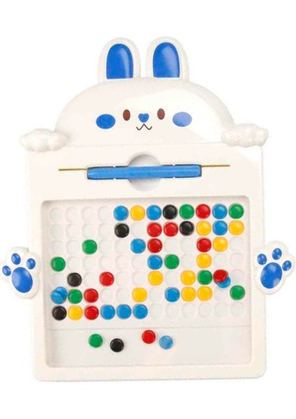 Sevimli Tavşan Manyetik Çizim Tahtası – 50 Boncuklu Manyetik Kalemli Çocuk Eğitim Oyuncağı modelleri