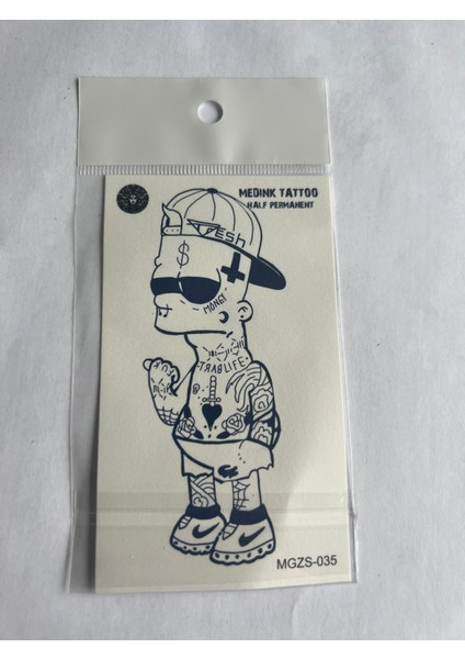 Dövmeli 11X8 cm Yarı Kalıcı Geçici Dövme Yapıştırma Dövme