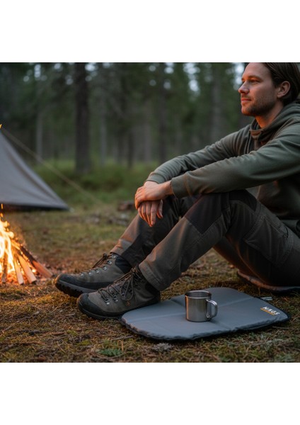 Outdoor Oturma Minderi, Stadyum ve Seyahat Için Katlanabilir Su Geçirmez Termal Kamp Pad - Gri fiyatları