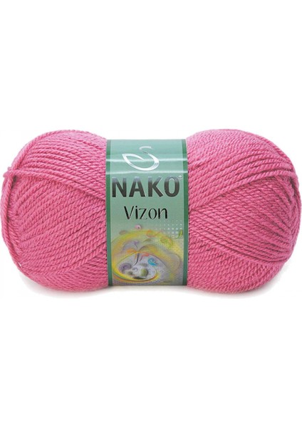5 Adet Vizon Premium Akrilik El Örgü Ipi Yünü Renk NO:180 Kuru Gül fiyatları