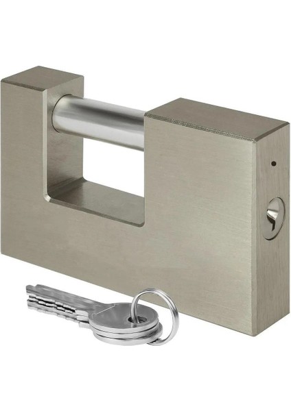 Kepenk Işyeri Kapısı Kilidi Yassı Kayar Milli Saten Asma Kilit Kapı Emniyet 90 mm 3 Anahtarlı Metal. modelleri