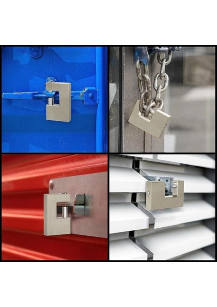 Kepenk Işyeri Kapısı Kilidi Yassı Kayar Milli Saten Asma Kilit Kapı Emniyet 90 mm 3 Anahtarlı Metal. fırsatları