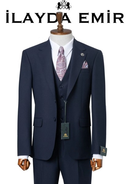 Özel Tasarım Italyan Kesim Blazer Erkek Takım Elbise Lacivert fiyatları