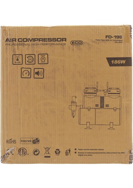 AS-196 Airbrush Mini Kompresör Lufttank/basınçlı/6 Bar/auto Stop 186W modelleri