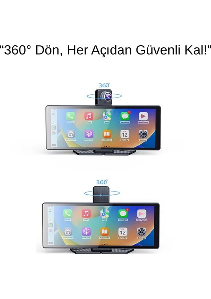 360° Döner Kameralı Akıllı Araç Ekranı | Android Auto & Apple Carplay Uyumlu Multimedya Sistemi fiyatları