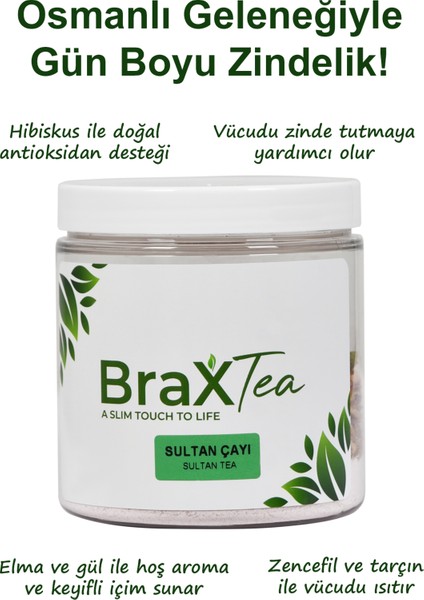 Sultan Çayı | Gül, Hibiskus, Zencefil, Karanfil, Elma, Tarçın ve Karışık Bitkiler 300 gr Ottoman Tea