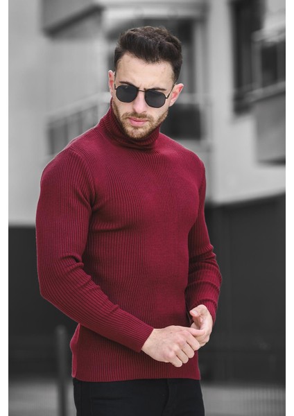 Seka 813 Ince Fitilli Slim Fit Erkek Boğazlı Kazak modelleri