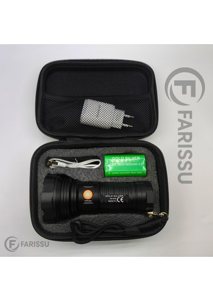 Gold Sılver GS-5000 6800MAH Bataryalı, Uzun Ömürlü, Şarjlı El Feneri fiyatları