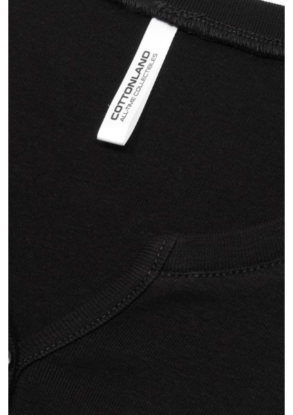 Kadın Rihanna O Yaka Patlı 1x1 Esnek Ribana Uzun Kollu Ince Penye T-Shirt Siyah fırsatları