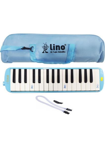 Ln-32 Melodika 32 Tuşlu Bez Çanta Açık Mavi
