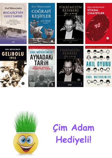 Erol Mütercimler 8 Kitap Seti + Çim Adam Hediye
