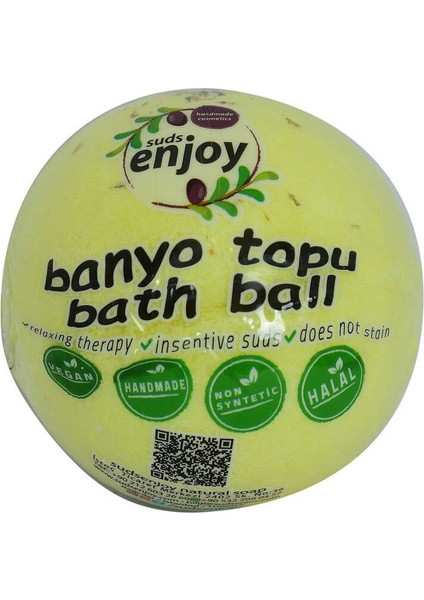 Lı El Yapımı Banyo Küvet Topu Sabunu Sarı 90-120 gr