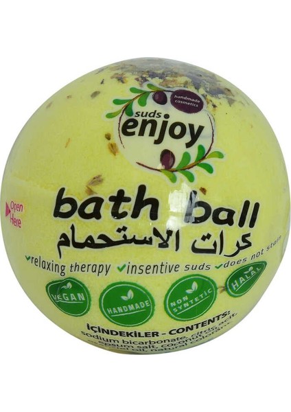 Lı El Yapımı Banyo Küvet Topu Sabunu Sarı 90-120 gr fiyatları