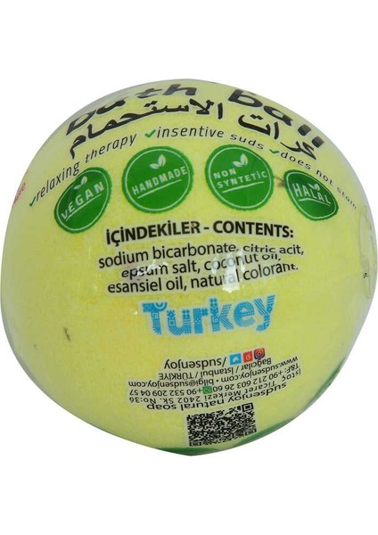 Lı El Yapımı Banyo Küvet Topu Sabunu Sarı 90-120 gr modelleri
