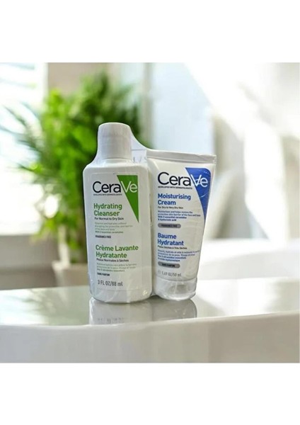 Asfstore Cerave Set - Hydrating Cleanser 88 ml + Moisturising Cream 50 ml