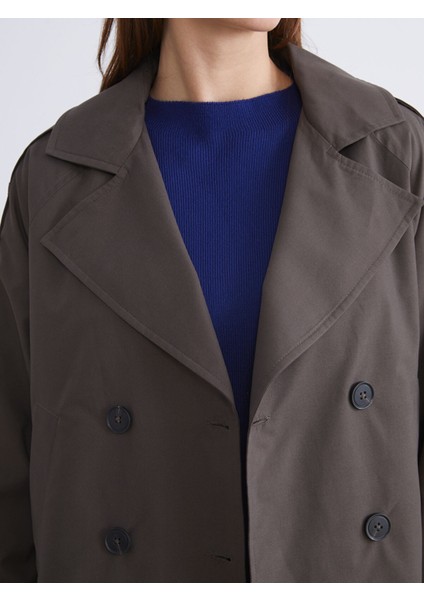 Yeni Sezon Kruvaze Yaka Oversize Kadın Trençkot fırsatları