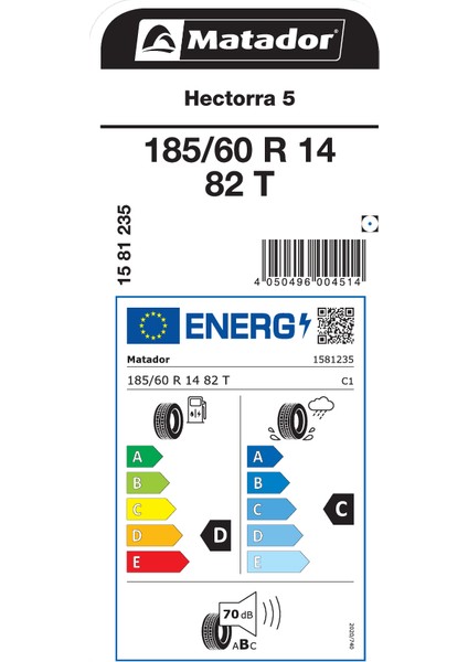185/60R14 82T Hectorra 5 Oto Yaz Lastigi Üretim YILI:2025 fiyatları