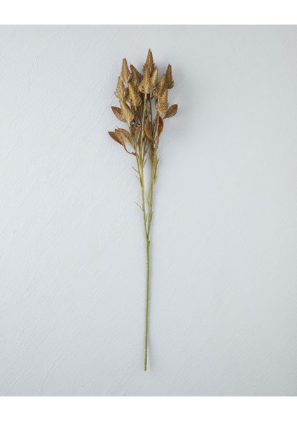 Bunny Tail Leaf Tek Dal Yapay Çiçek 68 cm Sarı