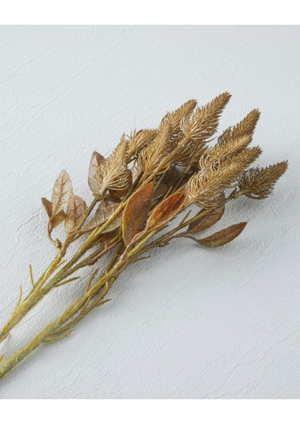 Bunny Tail Leaf Tek Dal Yapay Çiçek 68 cm Sarı fiyatları