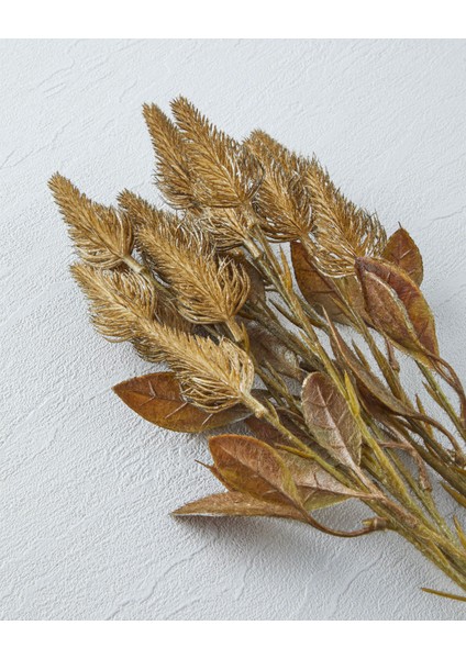 Bunny Tail Leaf Tek Dal Yapay Çiçek 68 cm Sarı modelleri