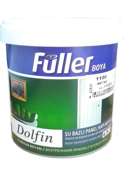 Dolfin Panel Kapı Boyası Beyaz 0,75 Litre