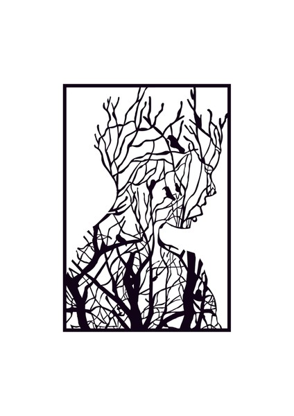 The Beauty Tree - 50X70 cm Metal Duvar Dekoru - Metal Sanatları fiyatları