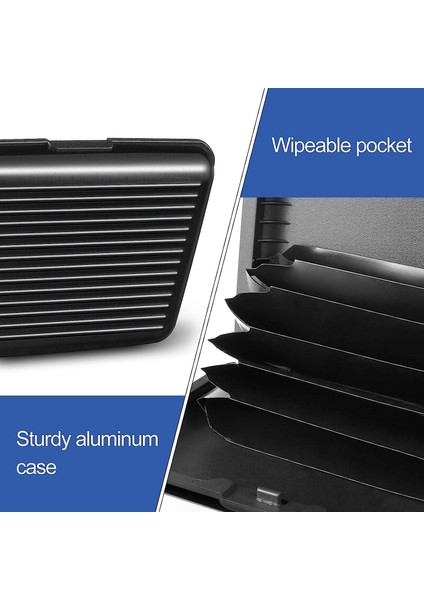 Alüminyum Kartlık - Çok Gözlü Kartvizitlik - Kapaklı Kredi Kartlık - Kapaklı Kartlık Cüzdan - Kapaklı Kart Düzenleyici - Kart Koruyucu