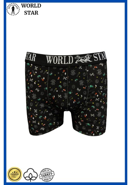 Likralı Pamuklu Renkli Erkek Boxer