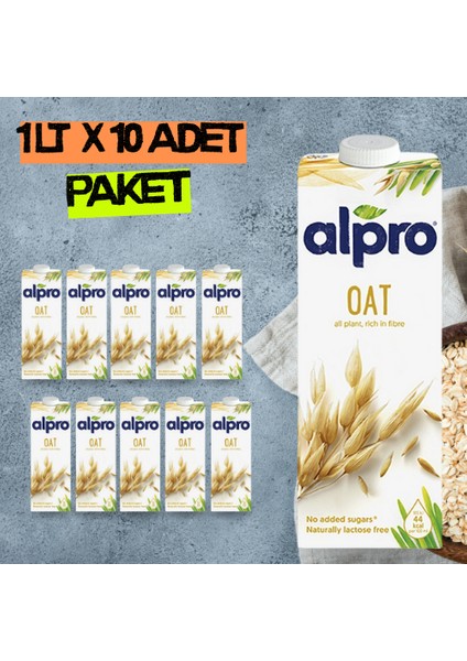 Adet Alpro Yulaf Sütü 1 Lt x 10 Adet
