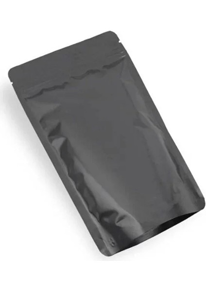 Siyah Alüminyum Kilitli Doypack 13X22,5X7CM 250 gr 25 Adet fiyatları