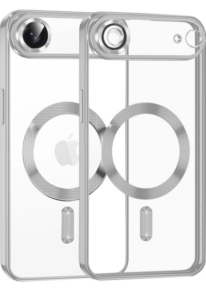 Apple iPhone 17 Air Için Magsafe ile Uyumlu Kılıf Kamera Lensli Korumalı Şeffaf Silikon Kapak
