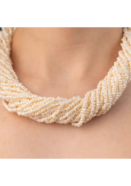 Burgu Formlu Çok Sıralı Kolye