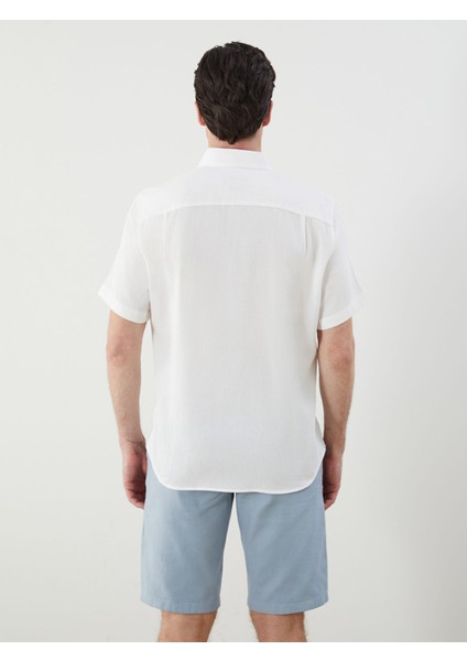 Yeni Sezon Standart Kalıp Kısa Kollu Gabardin Erkek Gömlek fırsatları