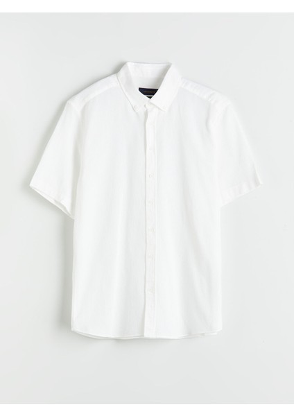 Yeni Sezon Standart Kalıp Kısa Kollu Gabardin Erkek Gömlek indirimleri