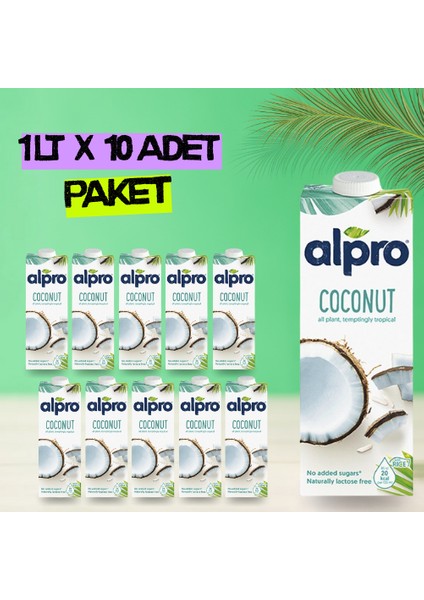 Orijinal Hindistan Cevizi Sütü 1 Lt x 10 Adet