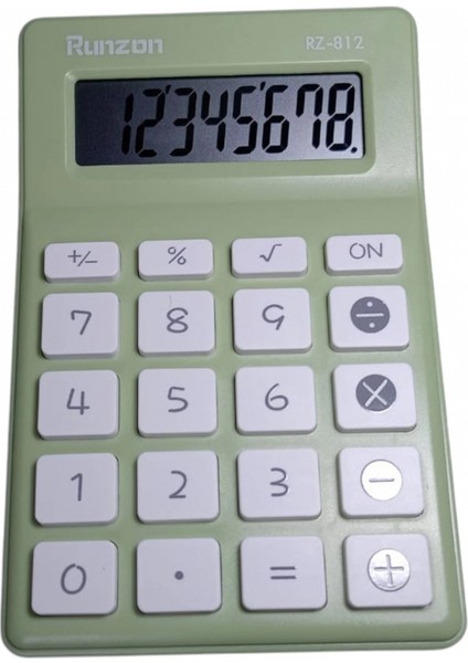 Haki Yeşil 8 Hane Mini Masaüstü Hesap Makinesi