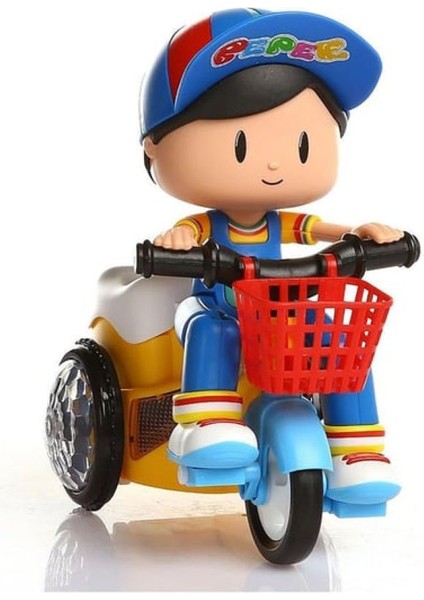 Düş Yeri Işıklı ve Sesli Oyuncak Bisikletli Pepe 17X17 cm