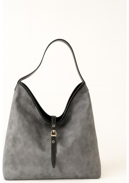 Lüks Süet Salaş Omuz Çantası Dilli