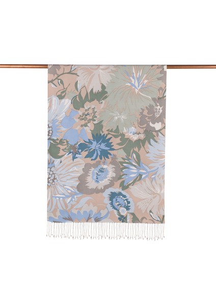 Bebe Mavisi Nihavent Desenli Ipek Şal fiyatları