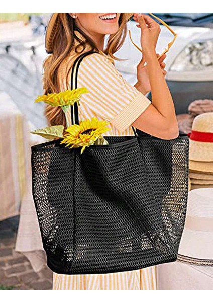 Lüks Büyük Kapasiteli Fileli Omuz Çantası fiyatları