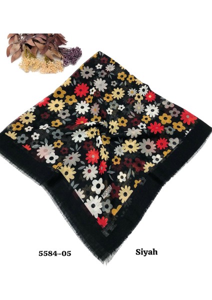 5584 Flamlı Pamuk Eşarp
