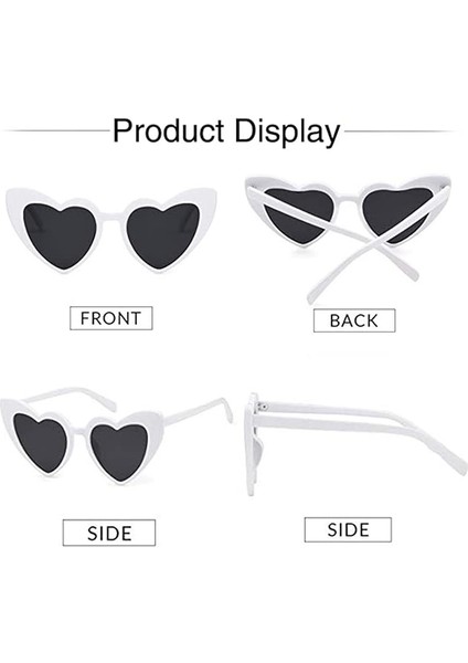 Beyaz Renk Kalp Şekilli Parti Gözlüğü 15X5 cm fiyatları