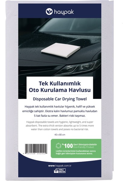Tek Kullanımlık Oto Kurulama ve Temizlik Havlusu 35 Adet