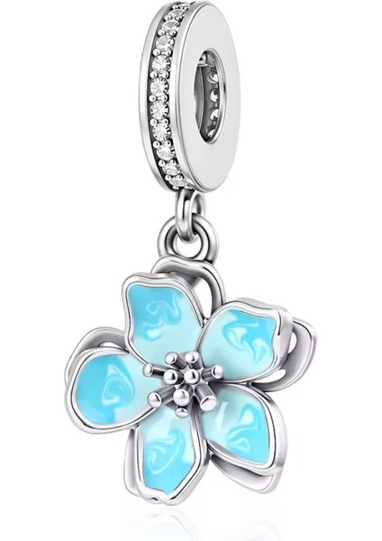 Mavi Çiçek Sallantılı Charm fiyatları