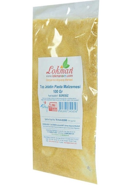 Jelatin Toz Öğütülmüş Pasta Malzemesi 100 gr Paket modelleri