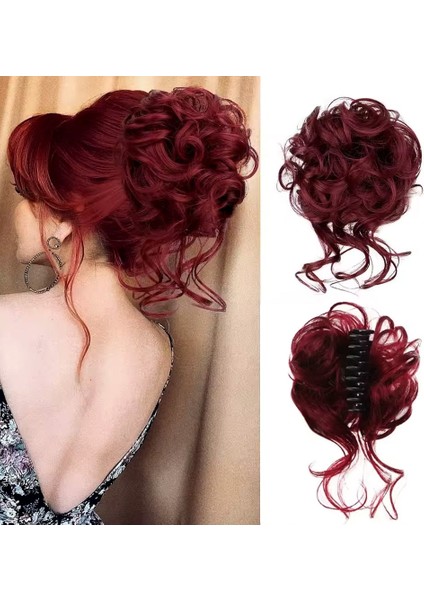 Tokalı Kuyruklu Dağınık Topuz / Kızıl