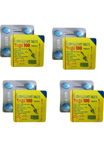 Ve-Ga 100MG 4'lü Tablet x 4 Dizi Orjınal Vegahap GEÇIKTIRIÇILI16 Hap Erkeklere Özel Takviye Güc Ekstra Performansa Destek Kuvvet ARTTIRIÇI16