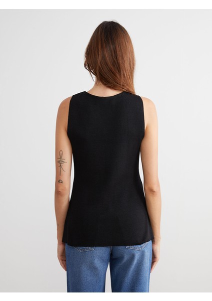 Yeni Sezon Bisiklet Yaka Kadın Triko Yelek fırsatları