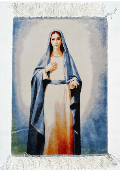 Meryem Ana Portresi Tablo Halı 50X70 cm (0.35 M²)