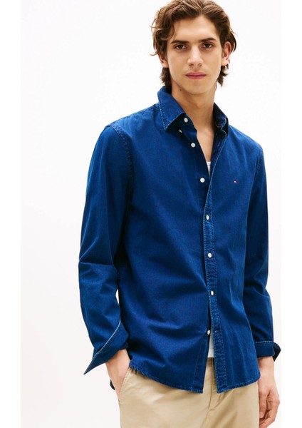 Chambray Rf Shırt Erkek Mavi Gömlek - MW0MW38134 fiyatları